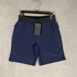 Fabletics Franchise Shorts Mens Small Navy 9" Lined Multi Pocket Workout NWT $69
